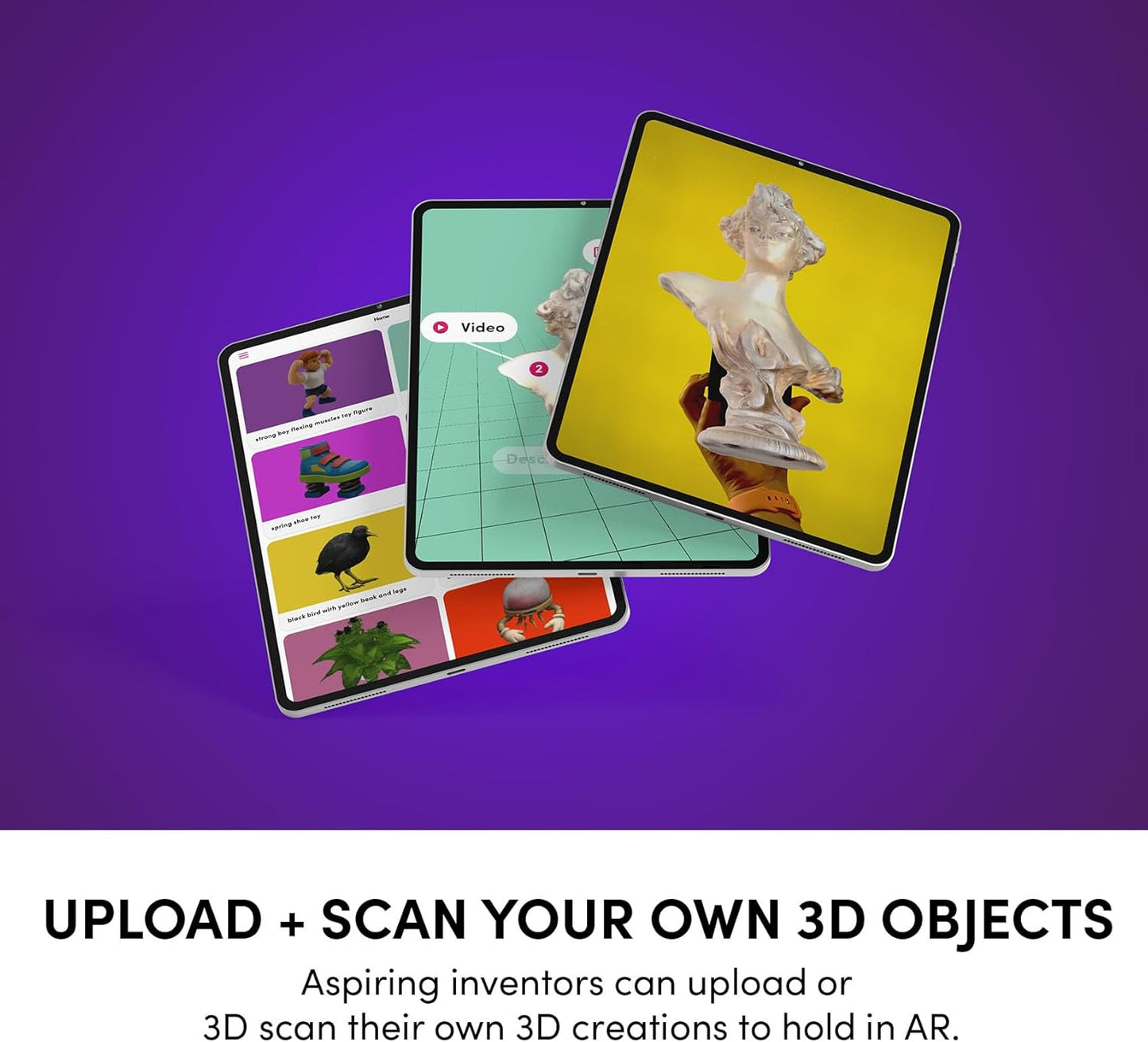 Merge Cube STEM Toy - Hold Digital Science Experiments in Your Hand! 1000+ 3D Objects & 100+ Interactive Simulations with Augmented Reality - Fun Learning Gift for Kids