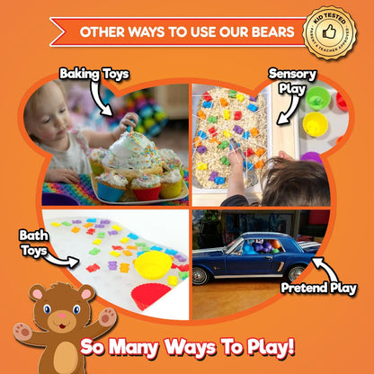 Deluxe Counting & Sorting Bears Game Set - Montessori Fine Motor Learning Jumbo Toys with Stacking Cups, 60 Preschool Math Manipulatives, 2 Toddler Games Dice, Toy Storage & Activities eBook
