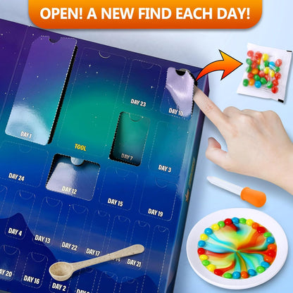 UNGLINGA 2026 Science Experiments Advent Calendar for Kids Boys Girls Toys Gifts - 24 Days of S.T.E.M Kit, Volcano, Chemistry, Physics, Gemstones, Countdown to Christmas Birthday Holiday