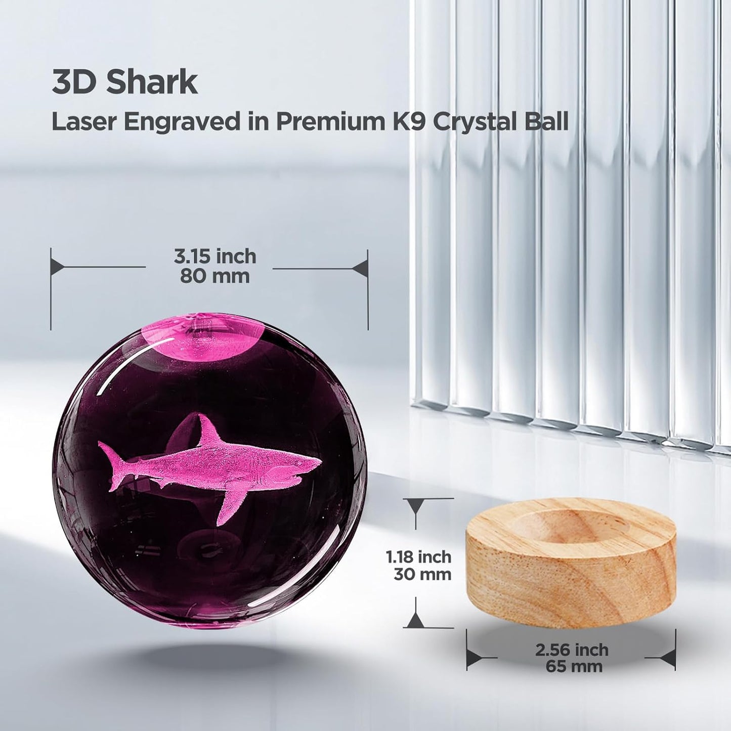 3D Solar System Crystal Ball Night Light with 16 Color Wooden LED Base Upgraded 3.15 In Galaxy Planets Ball Lamp with Remote for Birthday Christmas, Astronomy Space Gifts for Boys Girls Kids