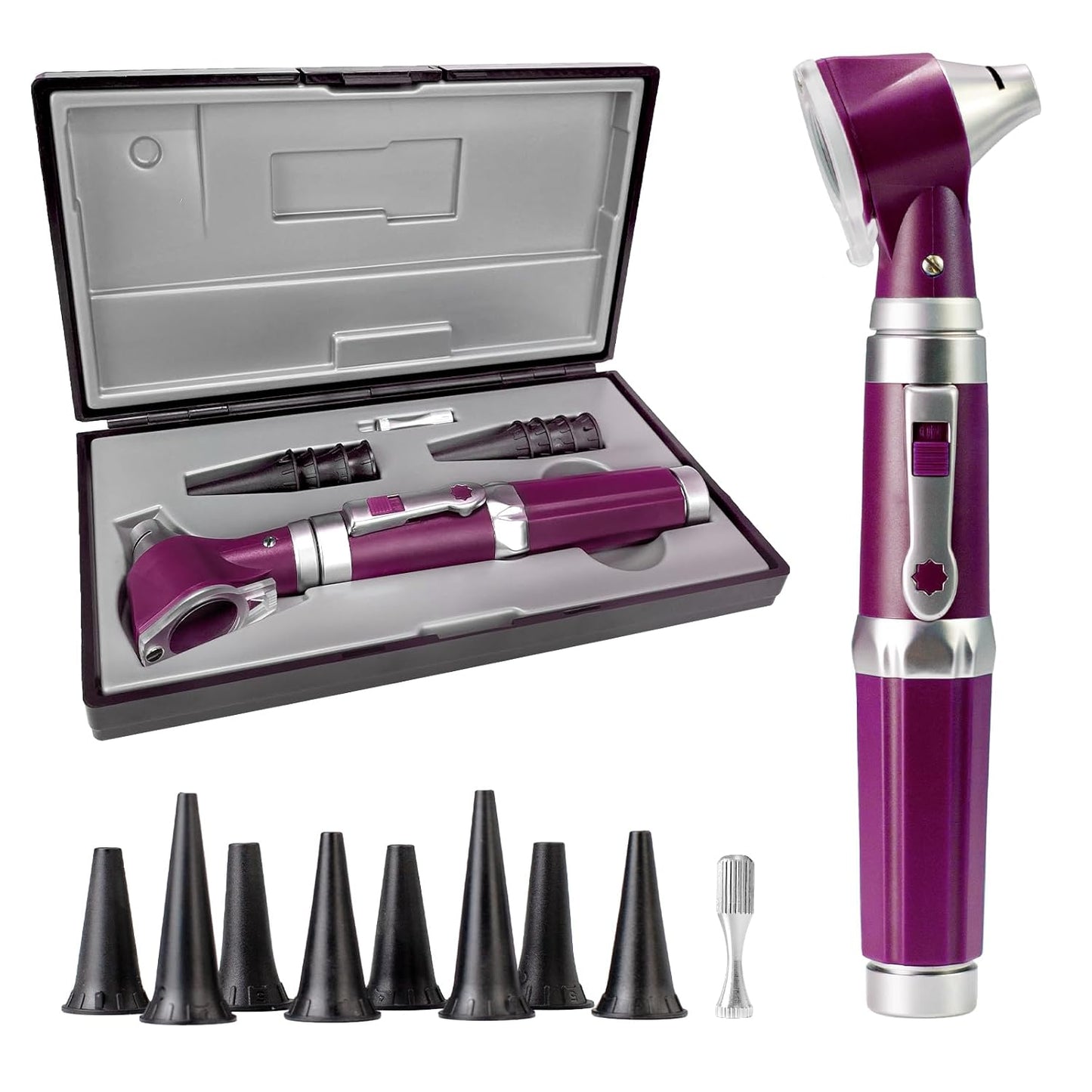 Scian Otoscope - Ear Scope with Light, Ear Infection Detector and Pocket Ear Checker Kit with 3X Magnify Lens, Suitable for Kids, Adults, Doctors, Pets(Pink)