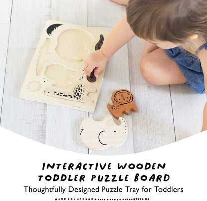Wee Gallery Wooden Puzzles for Toddlers 1-3 – Count to Ten Ladybugs Toddler Puzzle, Puzzles for 1 Year Old & Up, Wooden Toddler Puzzle for Fine Motor Skills & Early Number Learning