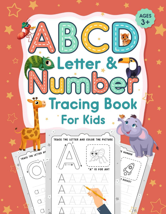 ABCD Letter and Number Tracing Book For Kids: This is a Tracing Letters and Numbers Workbook for kindergarten, preschool, and elementary schools kids
