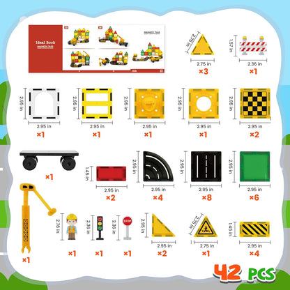 cossy Magnetic Tiles Space Set, Magnet Tiles with Astronaut, Magnetic Tiles for Kids Ages 4-8, STEM Toys, Toys for 3 4 5 6 7 8 Year Old Boy and Girl, Creative Building Toys, Space