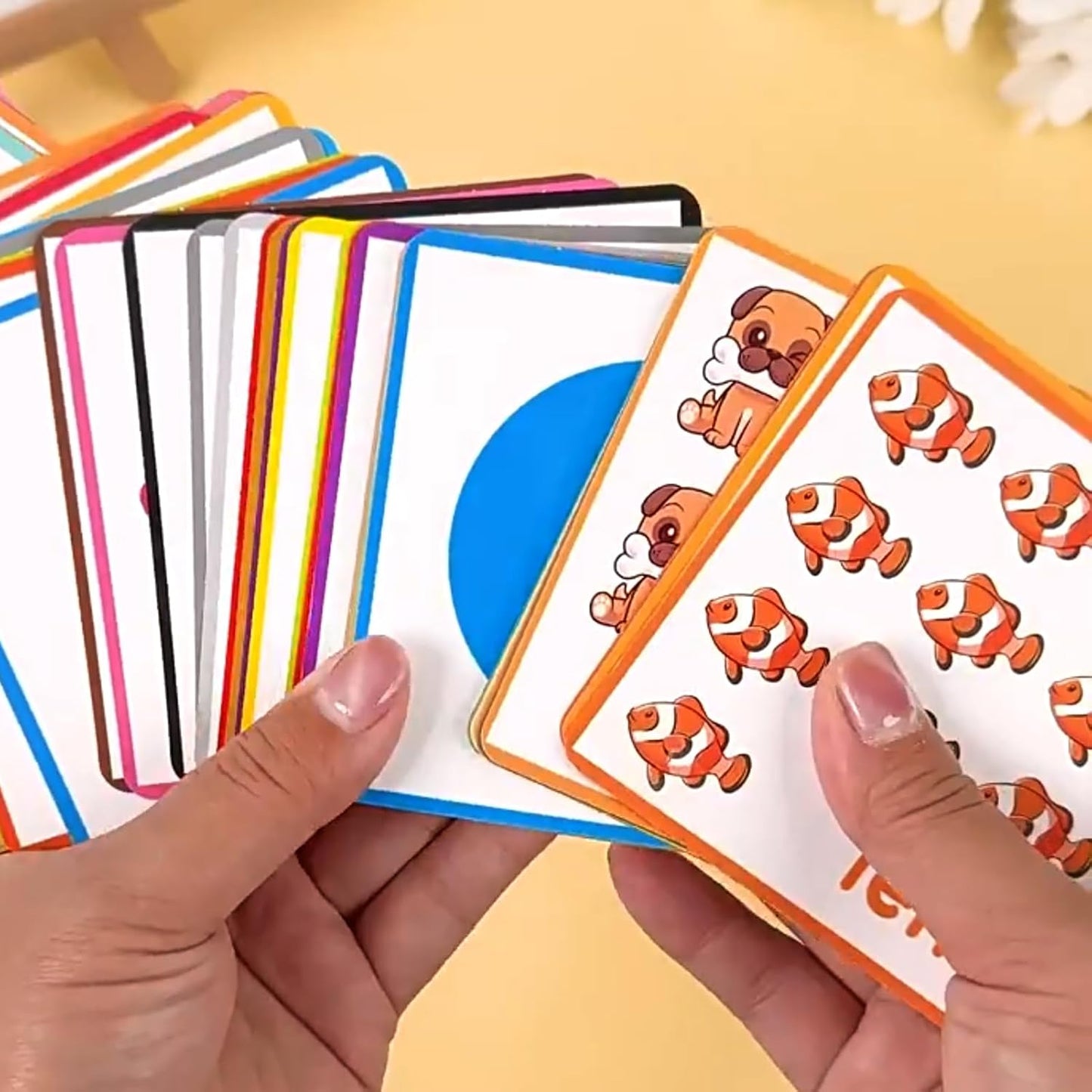 60-Pack Educational Learning Cards - 3.5 x 3.5in Alphabet, Shapes, Colors & Number Flashcards for Early Learning