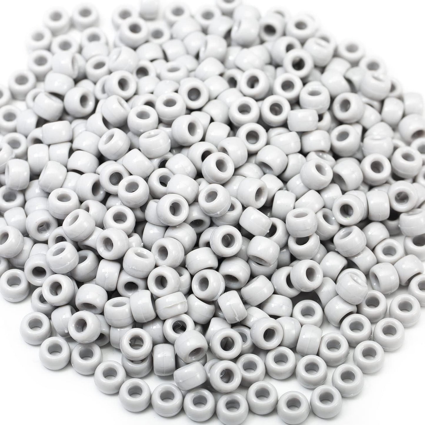 Gxueshan 1000 Pcs Acrylic Black Pony Beads 6x9mm Large Hole Pen Hair Kandi Beads Bulk for Friendship Bracelet Necklace Jewelry Making Earring Braiding Kit