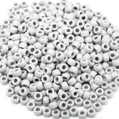 Gxueshan 1000 Pcs Acrylic Black Pony Beads 6x9mm Large Hole Pen Hair Kandi Beads Bulk for Friendship Bracelet Necklace Jewelry Making Earring Braiding Kit