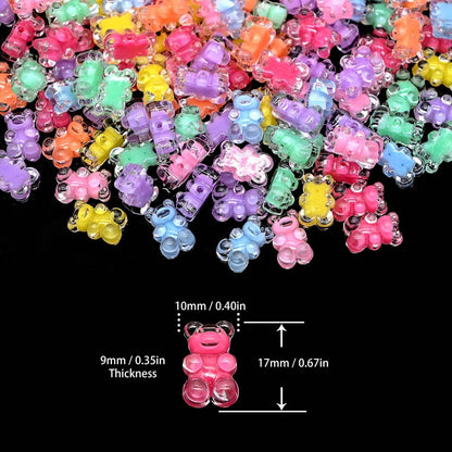 200g+ Candy Bulk Assorted Cute Kandi Beads for Jewelry Making, Bracelet Making Kit, Craft Supplies Charm Beads(Mixed II)