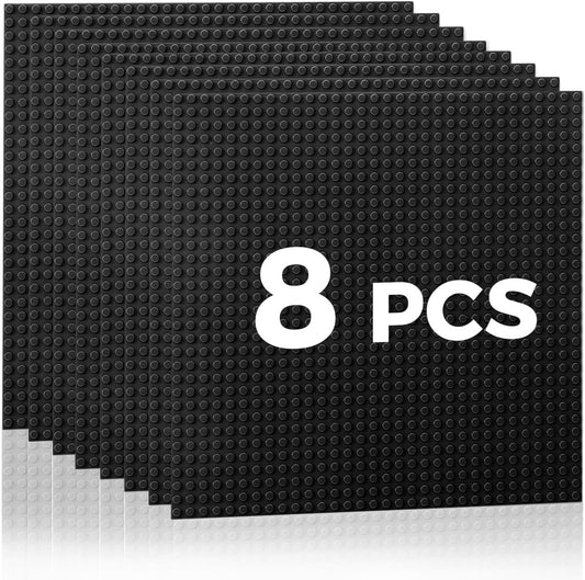 Classic Baseplates Building Plates-10" x 10" Building Boards,100% Compatible with All Major Brands and Activity Table, Creative Platforms Mats for Toy Bricks (Sand, 8 Pack)