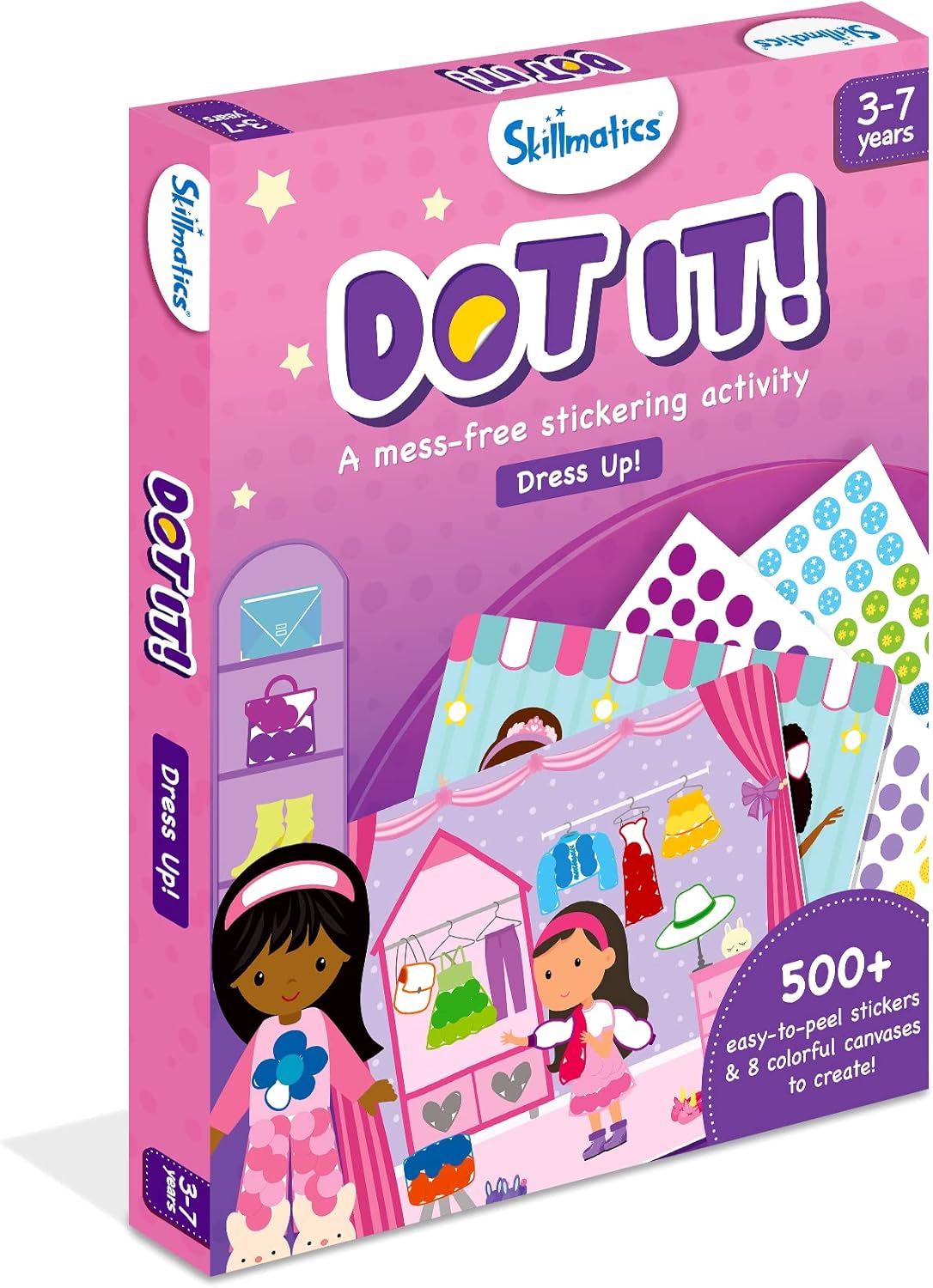 Skillmatics Dot It Sticker Art - Disney Princess, Mess-Free Fun for Kids, 500+ Stickers, Craft Kits, DIY Scrapbooking Activity, Gifts for Girls & Boys Ages 3, 4, 5, 6, 7