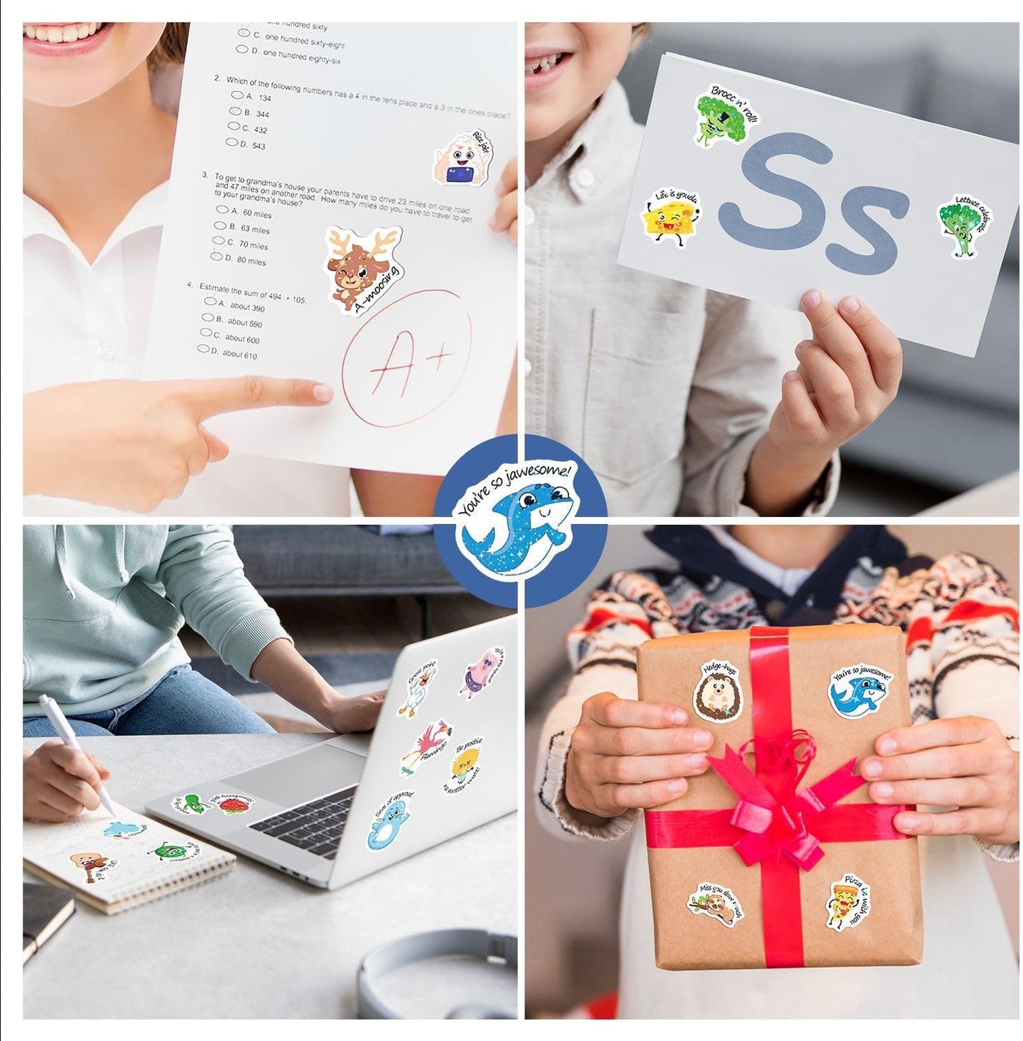 105 Joke Cards for Kids Lunch Box Jokes for Kids, Inspirational Lunch Notes for Boys Girls Students School Notes Jokes Cards with 120 Reward Stickers for Teacher