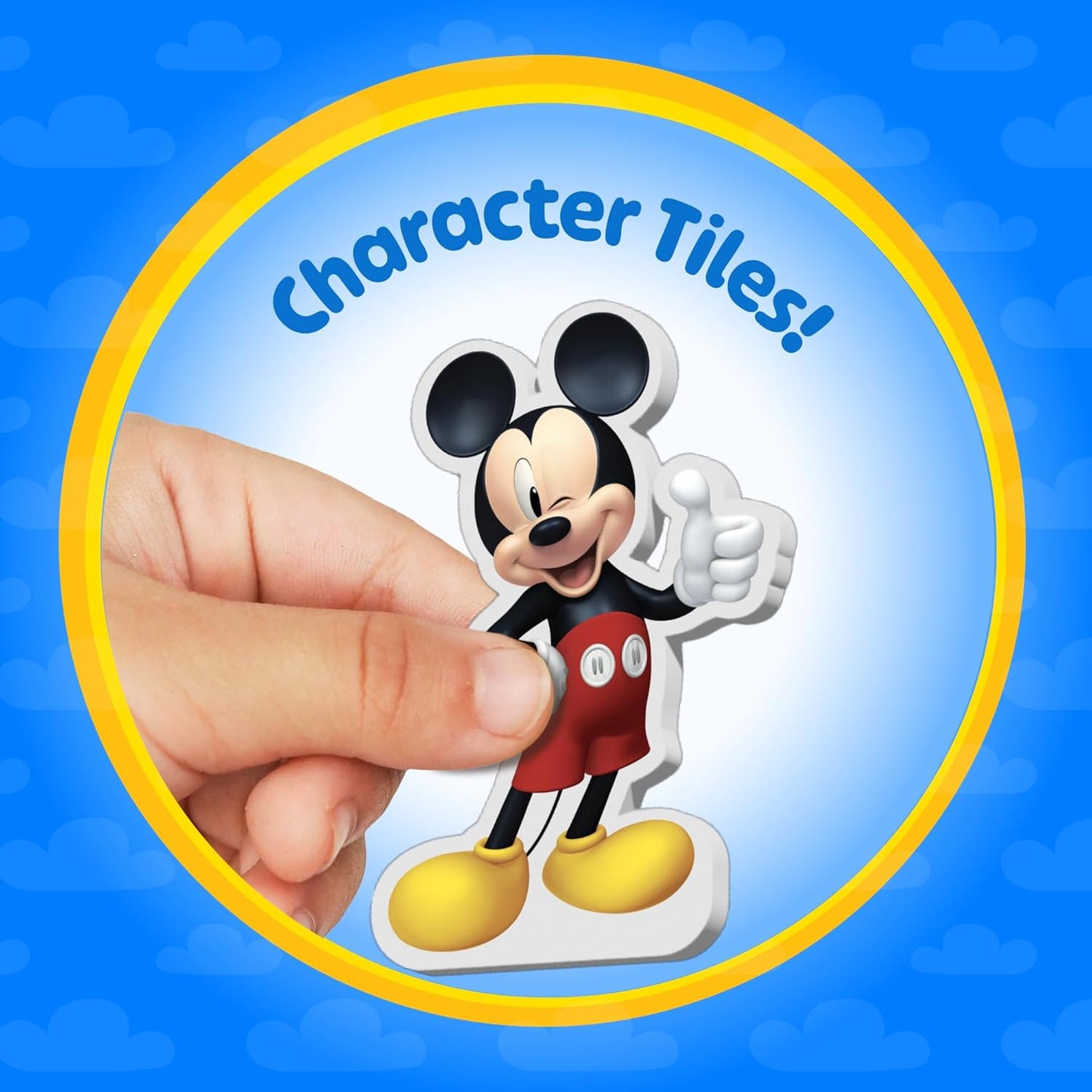 Tytan Official Disney Junior Mickey Mouse Clubhouse Magnetic Tile Set – 22-Piece STEAM Toy with Character Tiles, Mickey Head & Hand – Educational Building Fun for Kids Ages 3+