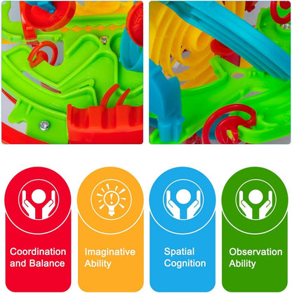 Maze Ball, 3D Interactive Maze Sphere Game (16cm, 6.3’’) with 118 Obstacles Labyrinth Puzzle Ball Kids Education Toys Magical Brain Teasers Boy Gifts