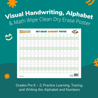 Dry Erase Number & Alphabet Flashcards for Kids Ages 3-5, 10 Numbers & 26 Visual ABC Flash Cards, Homeschool Learning Supplies, Summer School & After School Teaching Supplies for Handwriting Practice