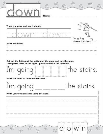 100 Write-and-Learn Sight Word Practice Pages: Engaging Reproducible Activity Pages That Help Kids Recognize, Write, and Really LEARN the Top 100 High-Frequency Words That are Key to Reading Success