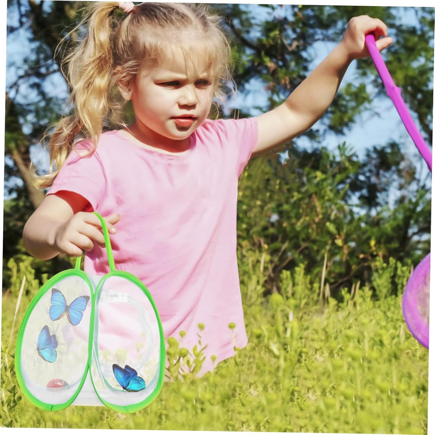 ERINGOGO 2pcs Mesh Butterfly Habitat Cages Lightweight Outdoor Enclosure for Caterpillars and Butterflies Breathable Design Zipper Seal for Observation and Growing Kits