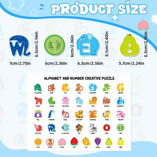 72Pcs Magnetic Letters Numbers Alphabet Fridge Magnets Cute Animals Letter Number Magnets Foam Alphabet Letters Magnets Educational Set for Learning Spelling