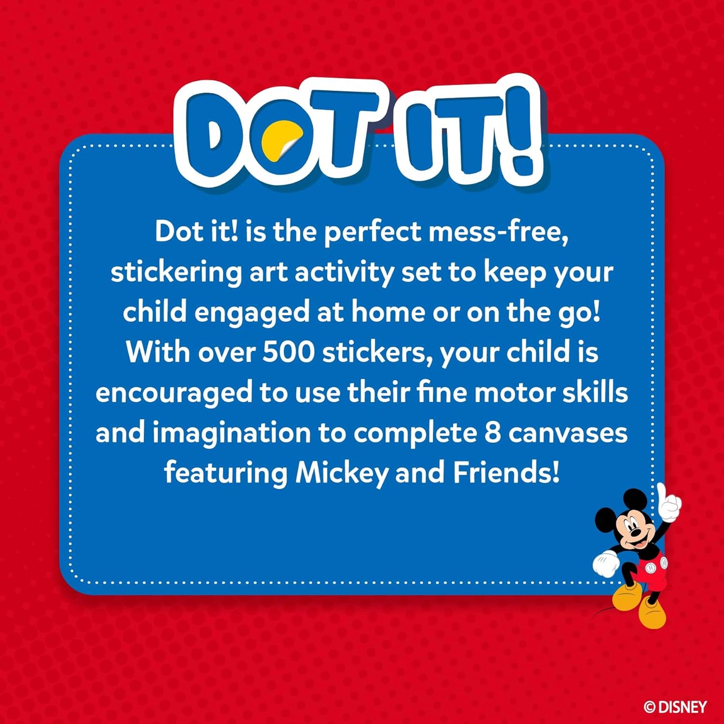 Skillmatics Dot It Sticker Art - Disney Princess, Mess-Free Fun for Kids, 500+ Stickers, Craft Kits, DIY Scrapbooking Activity, Gifts for Girls & Boys Ages 3, 4, 5, 6, 7