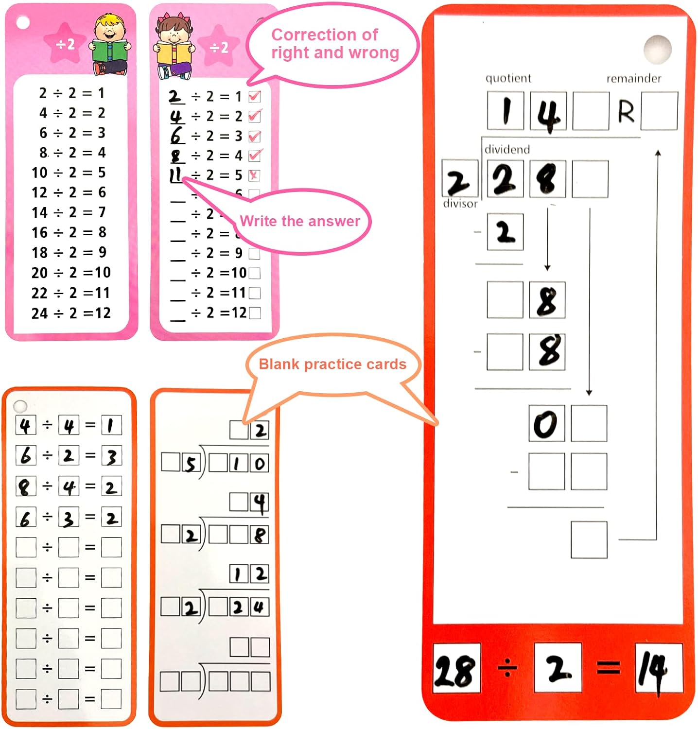 1-12 Math Flash Cards with 6 Dry Erase Pens, 15Pcs Big Multiplication Flash Cards + 36 Pcs Random Double-Sided Multiplication Practice Cards, Educational Math Flashcards for Kids Ages 6+