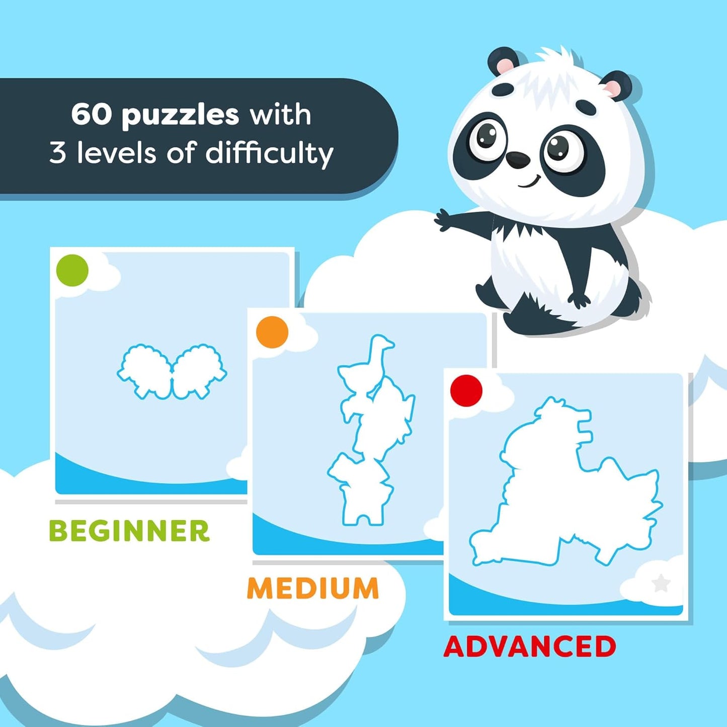 HABA Bao's Cloudland Wooden Logic Puzzle & Stacking Game – STEM Challenges for Ages 3+