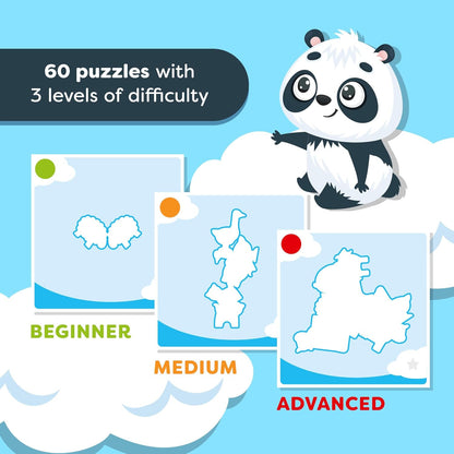 HABA Bao's Cloudland Wooden Logic Puzzle & Stacking Game – STEM Challenges for Ages 3+