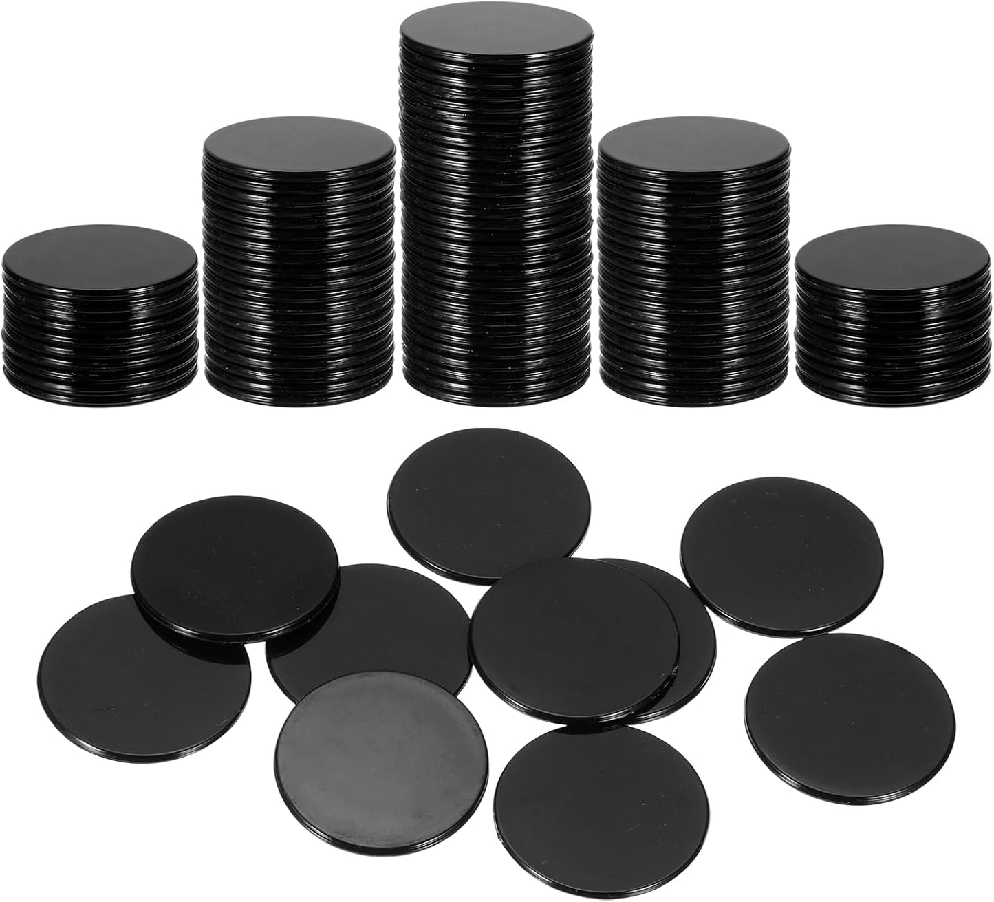 uxcell 120Pcs 1 Inch Poker Chips, Plastic Bingo Chips Learning Counters Counting Counters Disks Markers Opaque Game Tokens for Game Play Math Counting, Pink, Flat