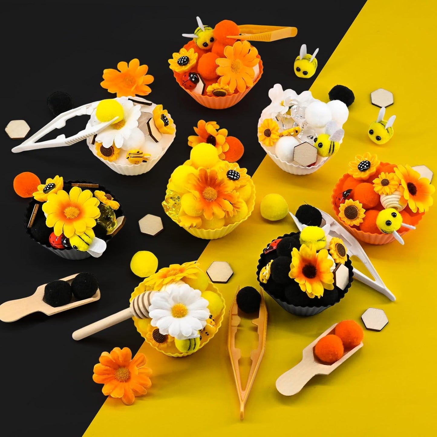270 Pcs Numbers and Letters Sensory Bin Items Back to School Counting Sorting Sensory Bin Filler Fine Motor Numbers and Letters Geometric Figure Counts for Easter Spring Summer Sorting