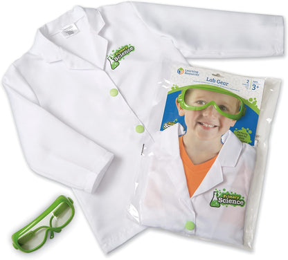 Learning Resources Beaker Creatures Lab Gear - 2 Pieces, Ages 5+ Lab Coat & Glasses for Kids, Science Exploration Games, STEM Toys for Kids