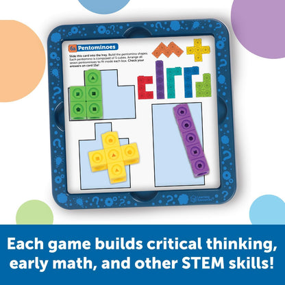 Learning Resources MathLink Cubes Kindergarten Math Activity Set Sea Adventures! - 115 Pieces, Age 5+, STEM Teaching Toys, Kindergartner Games
