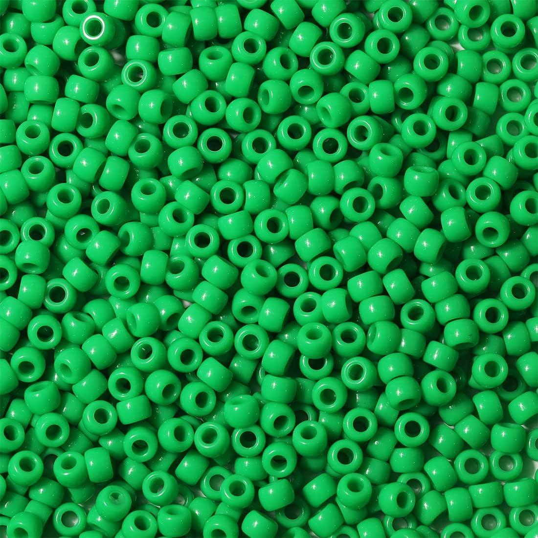 Bala&Fillic 6x9mm Army Green Pony Beads with Smooth Surface 1000pcs Crayon Color Craft Beads (Army Green)
