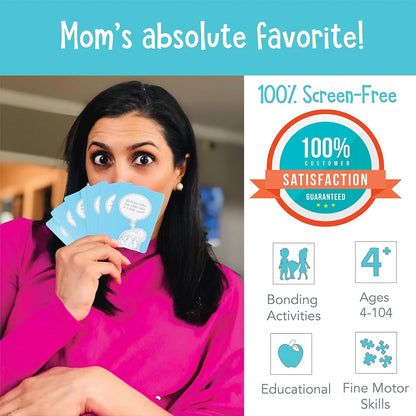 Open The Joy Would You Rather Card Game for Kids, 54+ Conversation Starters Cards of Silly Dilemmas Questions, Travel Card Game for Children Age 4–6+