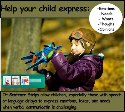 Smile4autism Large 2.5x10 ¼” Tools Perfect to Keep Your Loose Visual Picture Cards Organized. Autism, ABA, ADHD, Language & Apraxia Aspergers