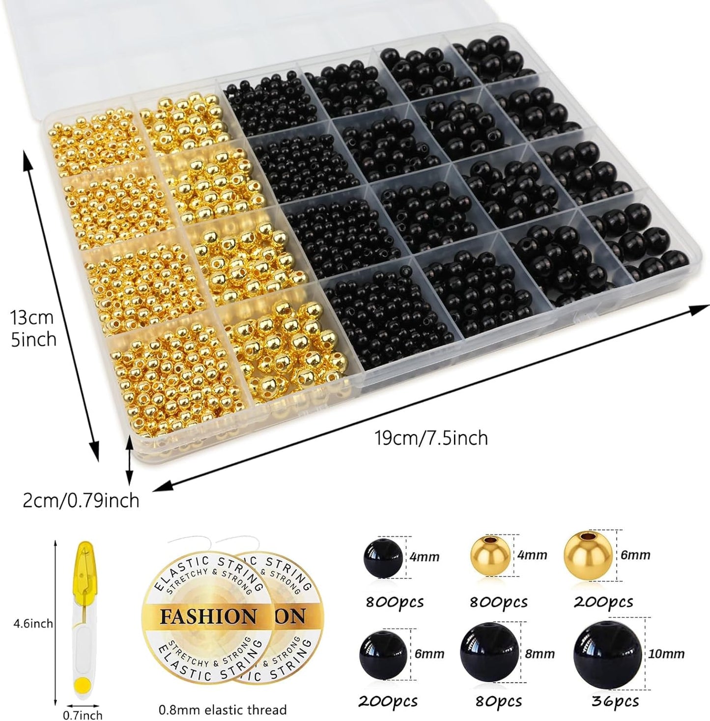 Hpebl 2136PCS Beads for Bracelets Pearl Bracelet Making Kit Friendship Bracelet Kits Bracelet Bead Kits Small Pearl Bead and Gold Beads Beading Kit for Bracelets Jewelry Making Kit