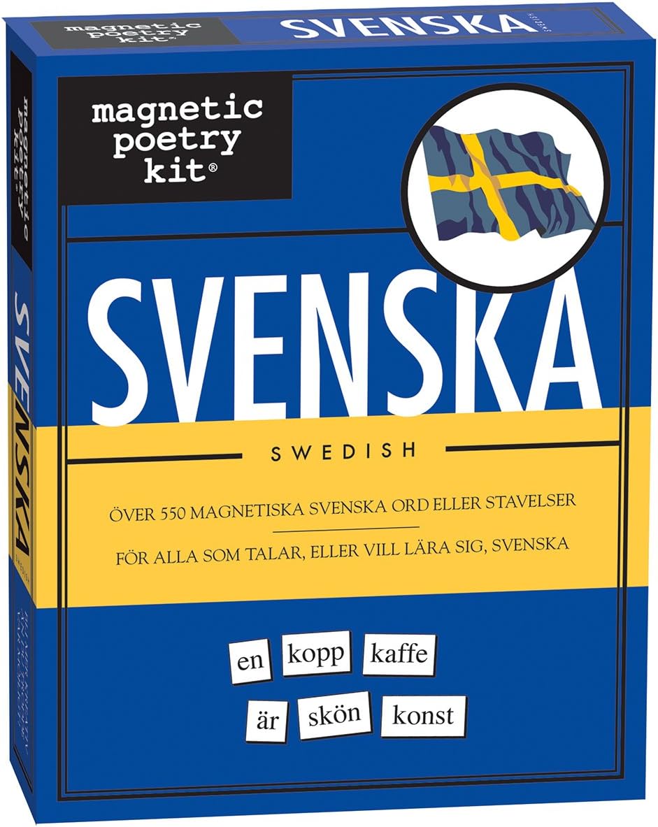 Magnetic Poetry - Swedish (Svenska) Kit - Words for Refrigerator - Write Poems and Letters on the Fridge - Made in the USA