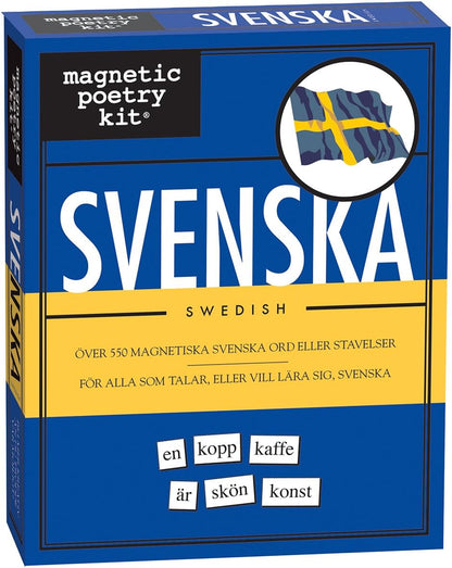 Magnetic Poetry - Swedish (Svenska) Kit - Words for Refrigerator - Write Poems and Letters on the Fridge - Made in the USA