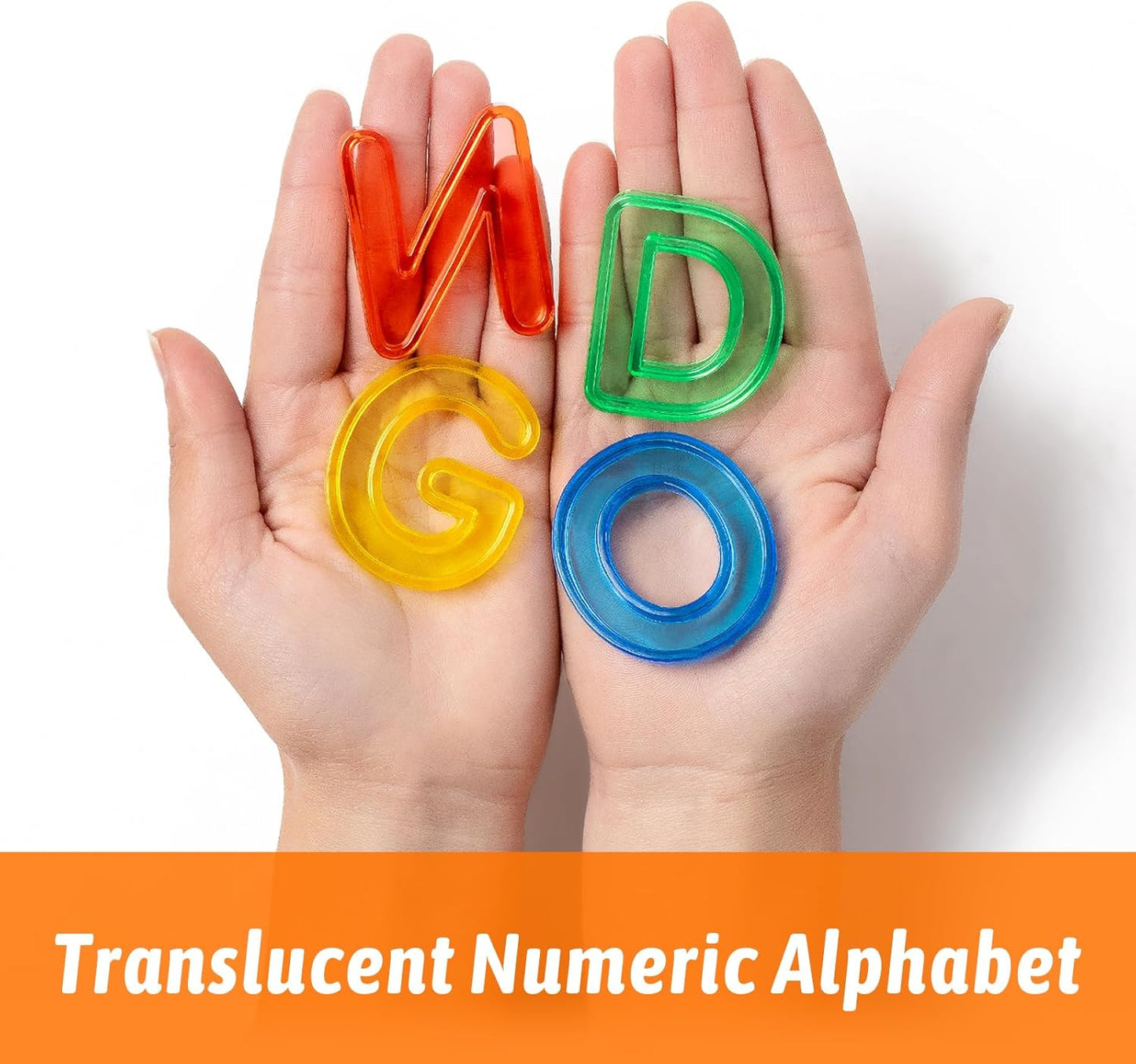 52 Pcs Plastic Capital Letters – 2 Sets of Capital Letters - Perfect Light Table Manipulatives for Early Learning and Play