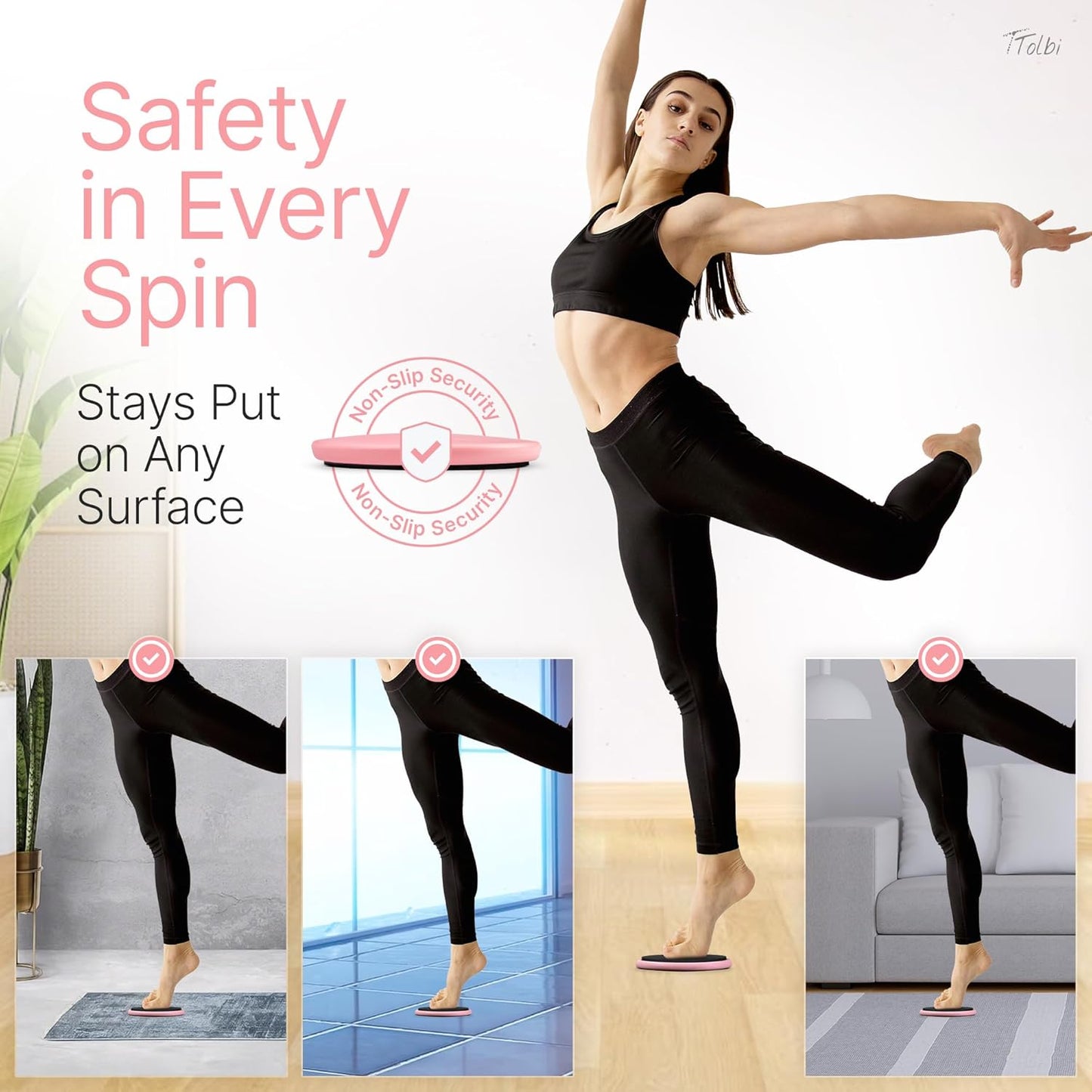 Premium Turning Boards for Dancers – Improve Spins, Technique & Balance, Ideal Turn Board for Ballet, Dancing & Figure Ice Skating, Portable Spin Disc for Dance & Spinner Disk Training Equipment