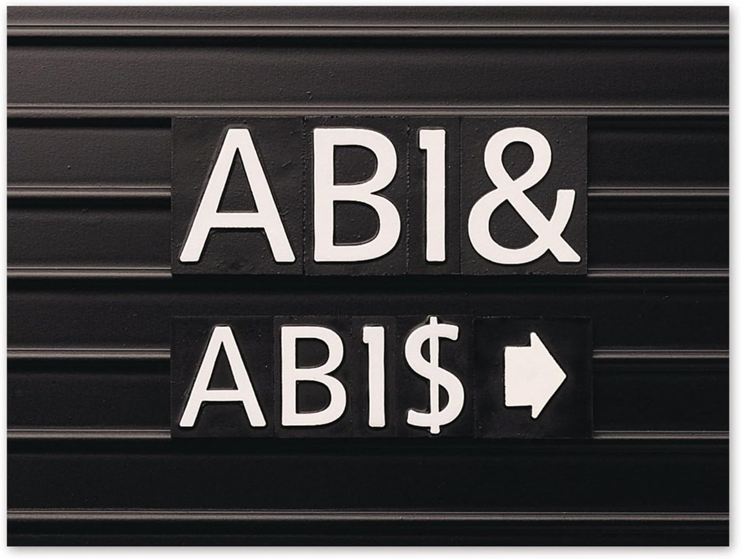 Quartet Characters for Magnetic Letter Boards, Helvetica Font, 1 Inch, 128 Characters per Set, White (M1)