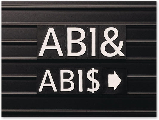 Quartet Characters for Magnetic Letter Boards, Helvetica Font, 1 Inch, 128 Characters per Set, White (M1)