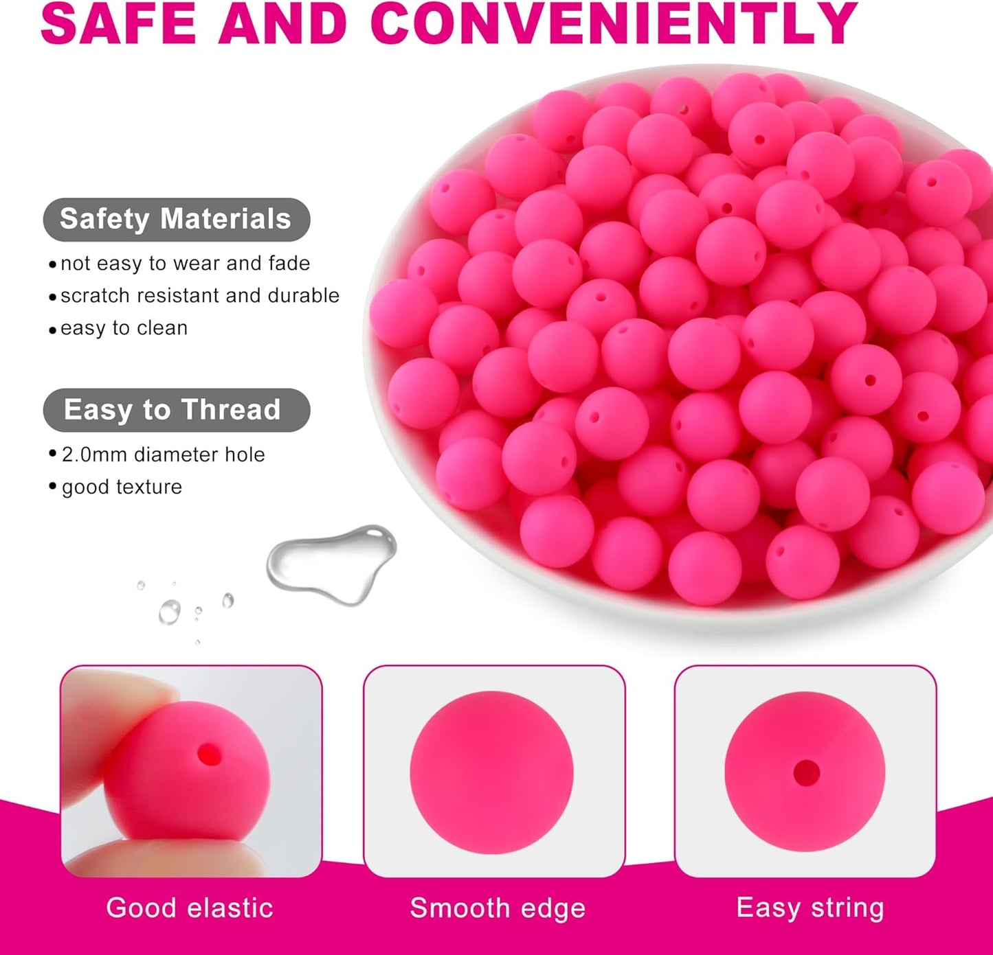 65Pcs 19mm Silicone Beads for Keychain Making Bracelet Necklace, Bulk Round Silicone Beads for Pens（Christmas Green） - Colors B
