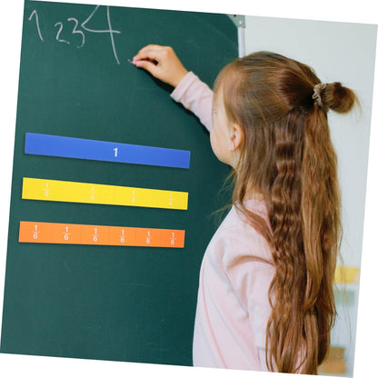 Housoutil 1 Set Educational Fraction Tiles Math Manipulatives for Students Engaging for Fraction Cognition Compact and Lightweight Teaching Tools