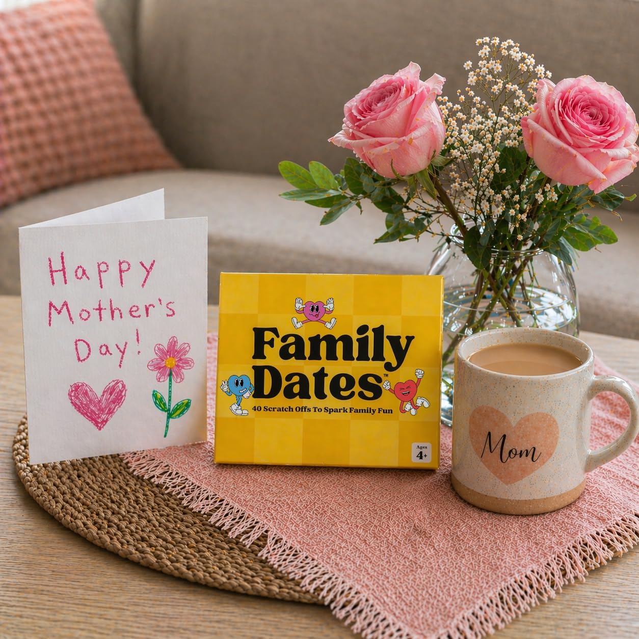 Happy Duo Family Dates 40 Scratch Off Cards – Summer Activities for Kids and Parents – Family Games for Kids and Adults