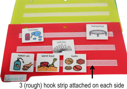 Smile4autism Large 2.5x10 ¼” Tools Perfect to Keep Your Loose Visual Picture Cards Organized. Autism, ABA, ADHD, Language & Apraxia Aspergers