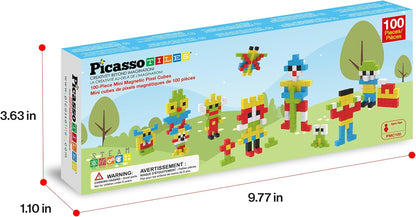PicassoTiles 60pc Magnetic Puzzle Cube Building Set 1 Inch 3D Blocks STEM Construction Toy for Toddlers Kids Boys Girls Age 3+ Montessori Learning Travel Sensory Gift with Educational Idea Book PMC60