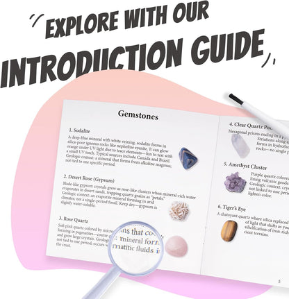 Gemstone and Fossil Dig Kit – Excavate 10 Gems and 10 Fossils, STEM Geology Set, Educational Toy, Science Kit for Kids Ages 8+