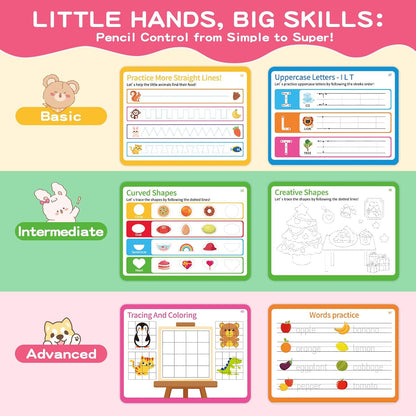 Preschool Learning Activities, Tracing Books for Kids Ages 3+, Toddler Handwriting Practice, Letter Tracing for Kids, Preschool Kindergarten Workbooks 3+, Learning Books for 3+ Years Old