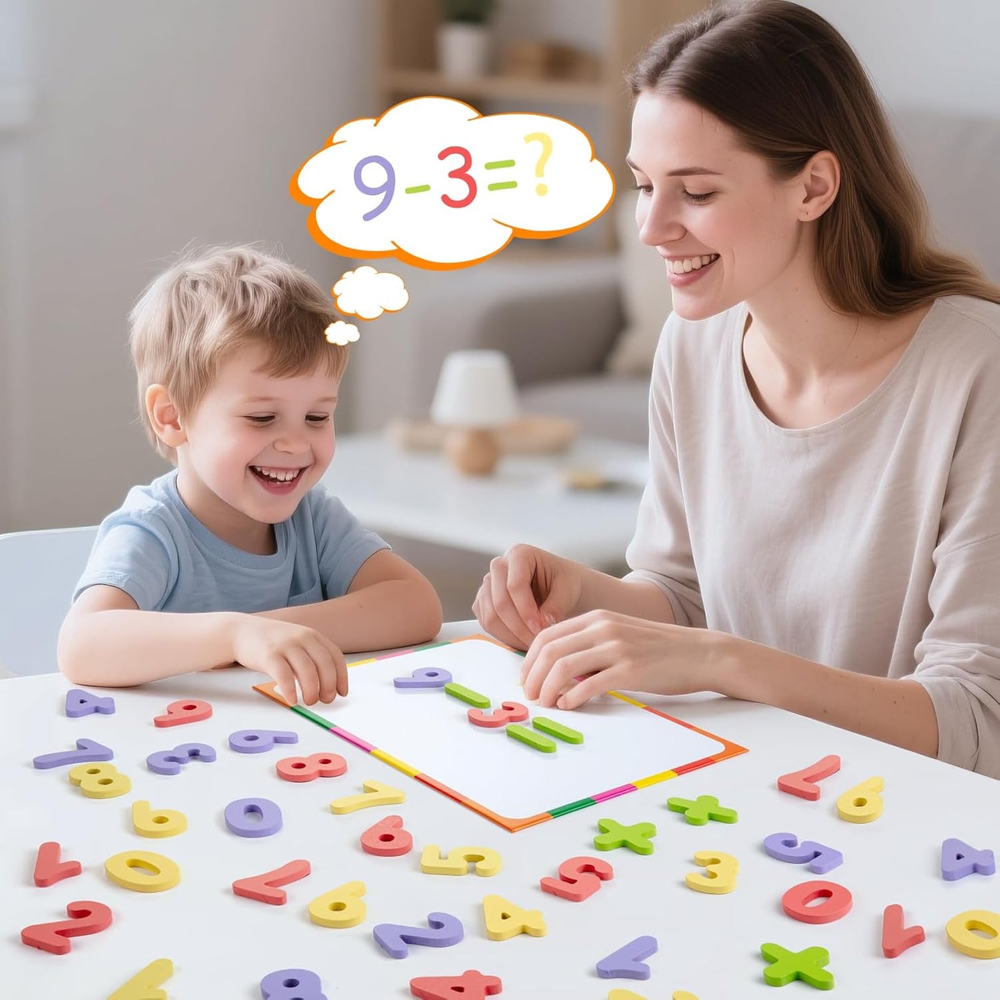 EFO SHM Classroom Magnetic Letters, 278 Pcs Wooden Alphabet Magnets with Double Sided Magnet Board Word Cards, Magnetic Letters and Numbers for Kids Spelling, ABC Fridge Magnets Education Toys
