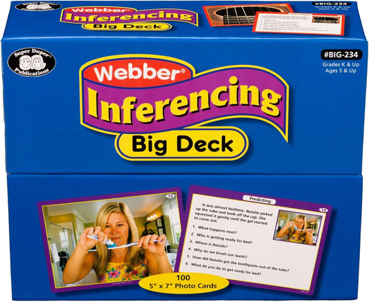 Super Duper Publications | Webber Inferencing Big Photo Flash Cards | Predicting, Reasoning and Critical Thinking Skills Fun Deck | Educational Learning Materials for Children