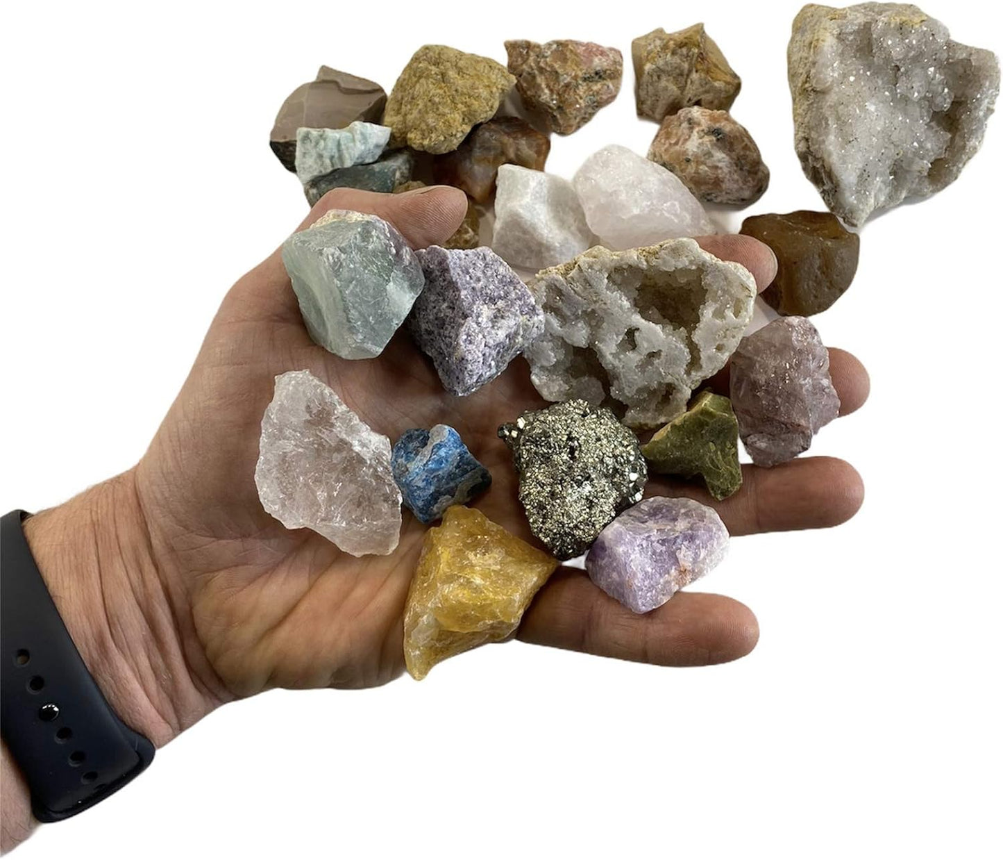 Large Natural Rough Gemstone Mining Bag - 24 Specimens | Rocks and Minerals
