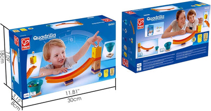 Hape Quadrilla Mega Skatepark Marble Run Attachment, 17 Pieces, Multicolor